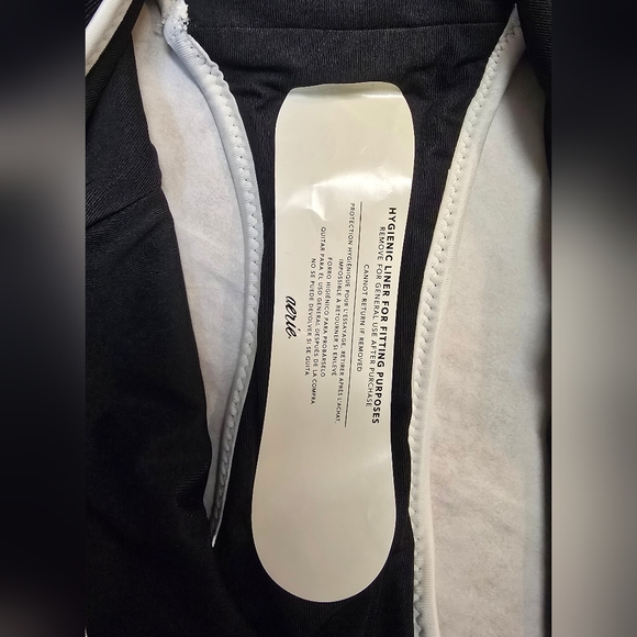 Aerie High Waisted Shine Full Coverage Bikini Bottoms with White Trim - Picture 5 of 9